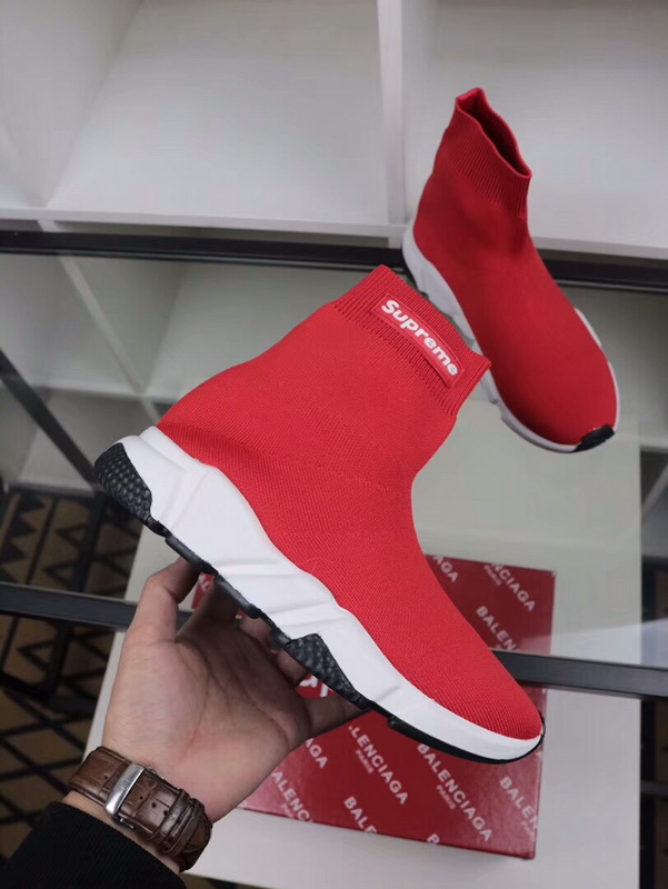 Balenciaga X Supreme Speed Runner Sock Red